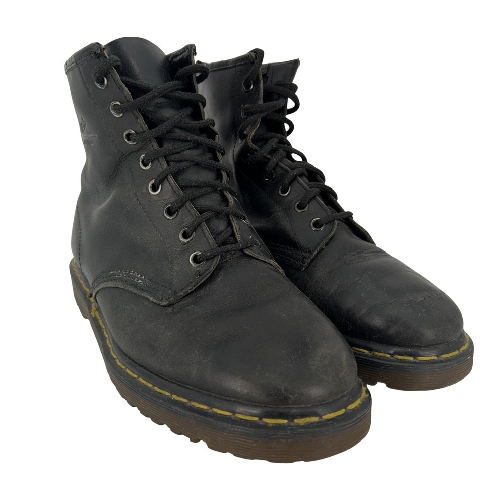 Vtg Dr. Martens Boots Mens Size 9 EU 8 Leather Combat Lace Up England Grunge 90s